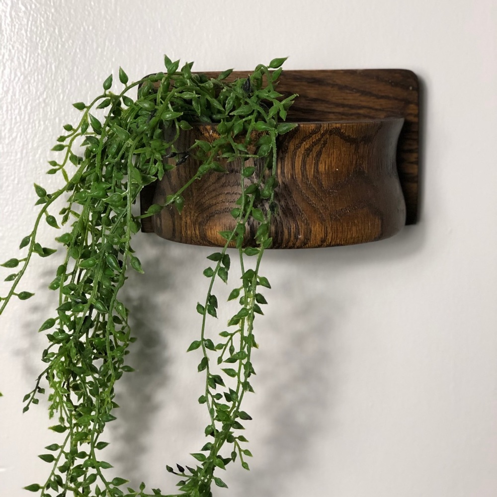 Wood wall planter